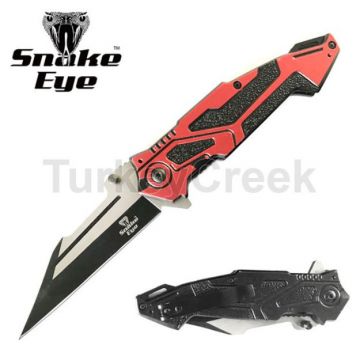 Snake Eye Tactical Spring Assist Knife 5" Closed